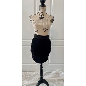Black mini skirt